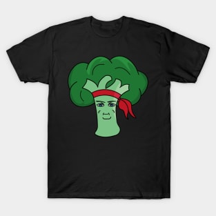 Ninja broccoli chad wearing a bandana T-Shirt